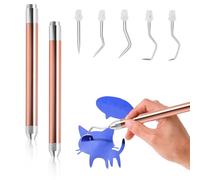 Suitedget B-0141 5 Pièces Kit Echenillage Weeding Pen Silhouette Cameo 4 Outils de Désherbage Vinyle Avec lumière Tête de Crochet Remplaçable