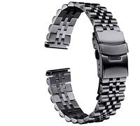 Suites de montre Silk Band de montre en acier inoxydable brillant 18 mm 20 mm 22 mm 23 mm 24 mm 26 mm Band de montre double fermoir à verrouillage STRAPE STRAP de montre (couleur: argent, taille: 23