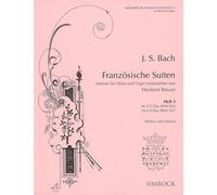 Suites françaises: n° 5 en sol majeur et n° 6 en mi majeur. Numéro 3. BWV 816 and 817. oboe and organ. Partition et partie.