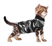 Suitical Recovery Suit Chat Noir Camouflage - Protection pour Chats Plaie