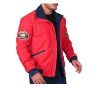 Suiting Style David Hasselhoff Beach Red Jacket - Veste légère Baywatch Life Guard pour homme - Veste en coton The Mentor, Rouge, M