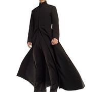 Suiting Style Matrice Keanu Reeves Neo Coton Noir Long Trench Costume, Noir , S