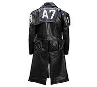 Suiting Style NCR Fallout Veteran Ranger Armor Cuir Noir New Vegas A7 Trench Coat Cosplay Costume, Cuir synthétique., M