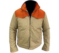 Suiting Style Ranch Wear Veste de camionneur en coton léger pour homme Jaune Beige Orange, beige, M