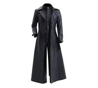 Suiting Style Resident Evil Trench long en cuir véritable à double boutonnage Albert Wesker pour homme, cuir, M