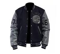 Suiting Style Tom Hardy Venom 2 Veste bomber de baseball en laine et cuir pour homme, Laine + cuir synthétique, XL