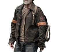 Suiting Style Veste en cuir Zombie Dead Jeffrey Dean Morgan Negan Rick Grimes Daryl pour homme, Rick Grimes Veste en coton, M
