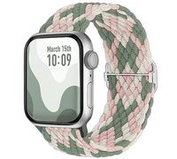 Suitisbest Bracelet en nylon tressé antidérapant et extensible, compatible avec Apple Watch 42 mm, 44 mm, 45 mm, 46 mm, 49 mm, pour Apple Watch 11, 10, 9, 8, SE, 7, 6, 5, 4, 3, 2, 1, Ultra 3/2/1