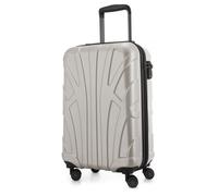 SUITLINE - Bagage à main 55 x 35 x 20 cm, 42 L, TSA, 4 roulettes, Valise rigide, Blanc
