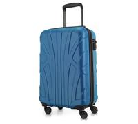 SUITLINE - Bagage à main 55 x 35 x 20 cm, 42 L, TSA, 4 roulettes, Valise rigide, Bleu cyan