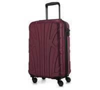 SUITLINE - Bagage à main 55 x 35 x 20 cm, 42 L, TSA, 4 roulettes, Valise rigide, Bordeaux