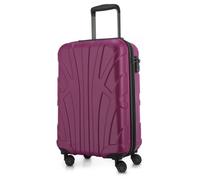 SUITLINE - Bagage à main 55 x 35 x 20 cm, 42 L, TSA, 4 roulettes, Valise rigide, Magenta