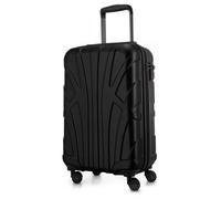SUITLINE - Bagage à main 55 x 35 x 20 cm 42 L TSA 4 roulettes Valise rigide Noir