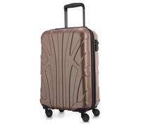 SUITLINE - Bagage à main 55 x 35 x 20 cm, 42 L, TSA, 4 roulettes, Valise rigide, Or