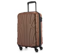 Suitline - bagage à main léger 55x35x20 cm trolley avion 34 L bagage à bord valise à main légère valise de bord 4 roulettes bagage cabine Hand Luggage TSA ,Braun