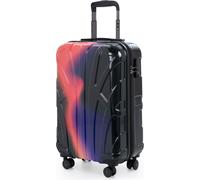 Suitline - Bagage à main valise rigide brillante Trolley 55 cm, avion Trolley 55x35x20 cm, Glossy Gradient Design valise de bord 4 roulettes, TSA,Neon Red