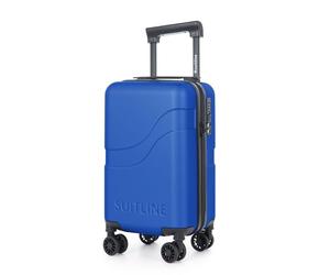 Suitline Clix-Lite - Petite Valise Cabine 40 x 20 x 25 cm, avec roulettes Doubles Amovibles, Hauteur Totale 47 cm, Coque Rigide en ABS, Franchise Bagages Ryanair, Cabin Bag Max 20L, Bleue
