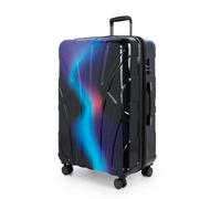 Suitline Grande Valise 76 x 53 x 31 cm ABS Rigide Extensible (96-110 L) avec revêtement Polycarbonate Serrure TSA 4 Roues Doubles, Neon Blue