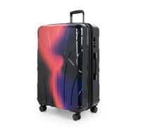 Suitline Grande Valise 76 x 53 x 31 cm ABS Rigide Extensible (96-110 L) avec revêtement Polycarbonate Serrure TSA 4 Roues Doubles, Neon Red