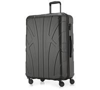 SUITLINE - Valise à roulettes, Bagage Coque Rigide avec Extension de Volume, Verrouillage TSA, 4 roulettes jumelées caoutchoutées, ABS, Mat 76 cm, 110 litres, Graphite