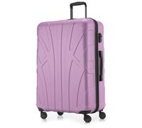 SUITLINE - Grande valise à coque rigide, TSA, 4 doubles roulettes, Trolley, 75 cm, 119 L, Lilas