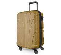 Suitline - Handgepäck mit Erweiterung Hartschalen-Koffer Kabinenkoffer, TSA, 55 cm, ca. 40 Liter, 100% ABS Matt,Herbstgold