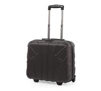 Suitline - Trolley Pilote Cabine, Valise Rigide avec Compartiment Ordinateur Portable, Titane