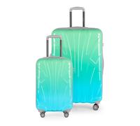 Suitline - Set de 2 valises, bagage de bord trolley 55x35x20 cm + grande valise XL Check-In Bagages, 4 roulettes doubles, valises légères Femme Homme Northern Lights