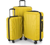 Suitline - Set de 3 valises valise à roulettes valise rigide 4 roulettes trolley bagage à main et bagage à main valise extensible Travel Luggage Set de bagages Hardcase ABS, TSAGelb