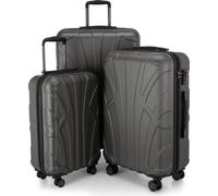 Suitline - Set de 3 valises à roulettes valise rigide 4 roulettes trolley bagage à main et bagage à main valise extensible Travel Luggage Set de bagages Hardcase ABS, TSA,Graphit