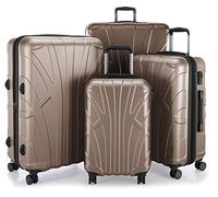 SUITLINE - Set de 4 Valise Bagages Rigide, (S, M, L, XL), Or