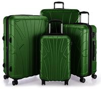 SUITLINE - Set de 4 Valise Bagages Rigide, (S, M, L, XL), Vert