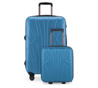 Suitline - Set de valises pour EasyJet, 2 pièces trolley sous-siège 45x36x20 cm + valise de voyage extensible 66 cm pour 15-20 kg de bagages, petite + grande valise,bleu cyan