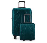 Suitline - Set de valises pour EasyJet, 2 pièces trolley sous-siège 45x36x20 cm + valise de voyage extensible 66 cm pour 15-20 kg de bagages, petite + grande valise,vert aqua
