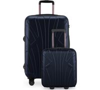 Suitline - Set de valises pour EasyJet, 2 pièces trolley sous-siège 45x36x20 cm + valise de voyage extensible 66 cm pour 15-20 kg de bagages, petite + grande valise,bleu foncé