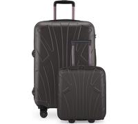 Suitline - Set de valises pour EasyJet, 2 pièces trolley sous-siège 45x36x20 cm + valise de voyage extensible 66 cm pour 15-20 kg de bagages, petite + grande valise,Titan