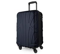 Suitline - Trolley Cabine expandible, Valise Rigide avec Compartiment Ordinateur Portable, 55 cm, 34 Liter, Bleu foncé