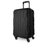 Suitline - Trolley Cabine expandible, Valise Rigide avec Compartiment Ordinateur Portable, 55 cm, 34 Liter, Noir