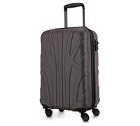 SUITLINE - Trolley Cabine Extensible, Valise Rigide avec Compartiment pour Ordinateur Portable, Bagage à Main 100% ABS Mat, 55 cm, 38 litres, Titane