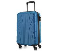 SUITLINE - Trolley Cabine, Valise à Main Rigide, Bagage à Main 100% ABS, Mat, 55 cm, 34 litres, Bleu Cyan