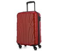 SUITLINE - Bagage à main 55 x 35 x 20 cm, 42 L, TSA, 4 roulettes, Valise rigide, Rouge