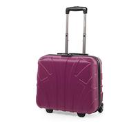 SUITLINE - Trolley pilote Laptop valise 2 roulettes porte-documents, Bordcase avion Underseater valise pilote Businesstrolley Hardcase Carry-On Hand Luggage ABS, TSA, 38 cm,Magenta