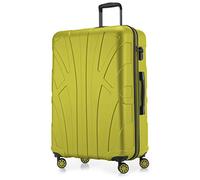 SUITLINE - Valise à roulettes, Bagage Coque Rigide avec Extension de Volume, Verrouillage TSA, 4 roulettes jumelées caoutchoutées, ABS, Mat 76 cm, 110 litres, Farn