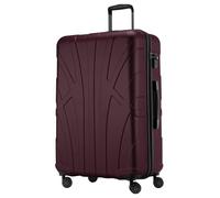 SUITLINE - Valise à roulettes, Bagage Coque Rigide avec Extension de Volume, Verrouillage TSA, 4 roulettes jumelées caoutchoutées, ABS, Mat 76 cm, 110 litres, Bourgogne
