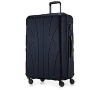 SUITLINE - Valise à roulettes, Bagage Coque Rigide avec Extension de Volume, Verrouillage TSA, 4 roulettes jumelées caoutchoutées, ABS, Mat 76 cm, 110 litres, Bleu foncé