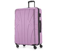 SUITLINE - Valise à roulettes, Bagage Coque Rigide avec Extension de Volume, Verrouillage TSA, ABS, Mat, 4 roulettes jumelées caoutchoutées, 66 cm, 68 litres, Lilas