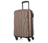 Suitline Valise Cabine 55 x 35 x 20 cm (34 L) ABS Rigide avec Serrure TSA 4 Roues Doubles poignée télescopique légère Bagage Cabine Voyage Affaires, Gold