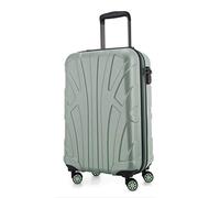 Suitline Valise Cabine 55 x 35 x 20 cm (34 L) ABS Rigide avec Serrure TSA 4 Roues Doubles poignée télescopique légère Bagage Cabine Voyage Affaires, Menthe