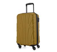 Suitline Valise Cabine 55 x 35 x 20 cm (34 L) ABS Rigide avec Serrure TSA 4 Roues Doubles poignée télescopique légère Bagage Cabine Voyage Affaires, Or d'automne