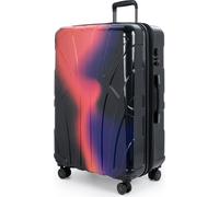 Suitline - Valise de voyage grande extensible, valise XL 4 roulettes, valise à roulettes coque rigide, trolley Hardcase Check-In Bagages 20-23 kg, sangle 158 cm, TSANeon Red